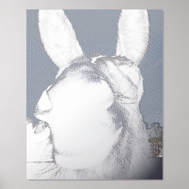 Impressions Dorure Âne souriant gris comique (Recto)