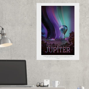 Impressions Dorure Annonce Voyage Sci-Fi, Planet Jupiter
