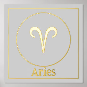 Impressions Dorure Aries Zodiac Blue Aura Gold Fontes
