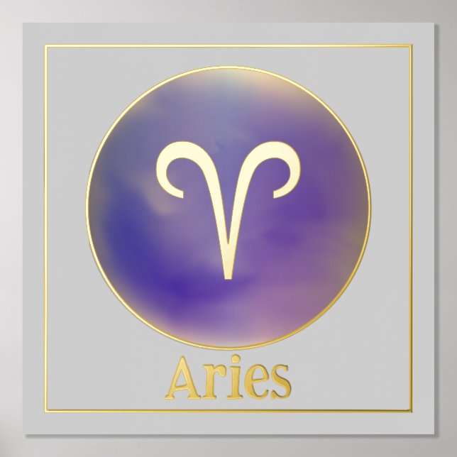 Impressions Dorure Aries Zodiac Blue Aura Gold Fontes (Recto)
