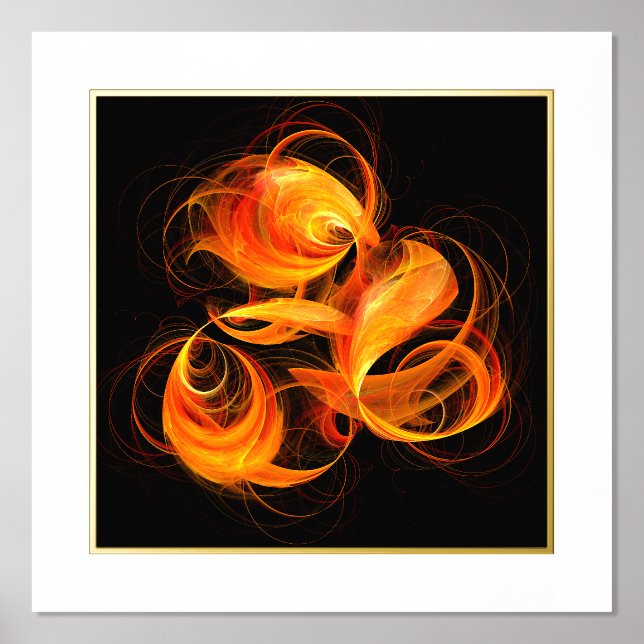 Impressions Dorure Art Abstrait Fireball (Recto)