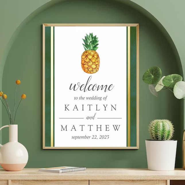 Impressions Dorure Bienvenue à la collection de Mariages d'ananas tro (Créateur téléchargé)