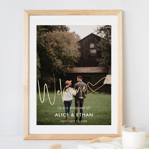 Impressions Dorure Bienvenue Signature Script Photo Coeur