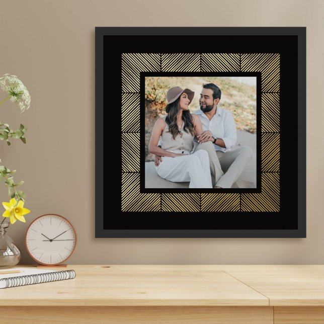 Impressions Dorure Black Herringbone personnalisé Photo Fart Imprimer (Créateur téléchargé)