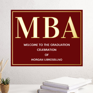 Impressions Dorure Bourgogne Gold MBA Graduation Welcome
