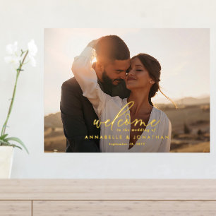Impressions Dorure Budget simple mariage photo bienvenue eucalyptus