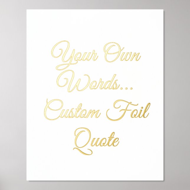 Impressions Dorure Calligraphie Citation personnalisée Véritable Or o (Recto)