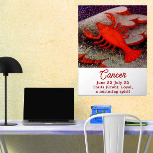 Impressions Dorure Cancer le crabe signe zodiaque fête d'anniversaire