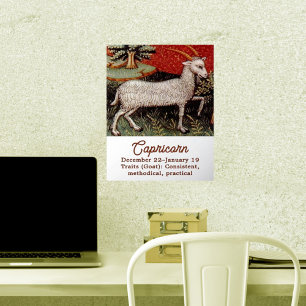 Impressions Dorure Capricorne chèvre signe Zodiac fête d'anniversaire