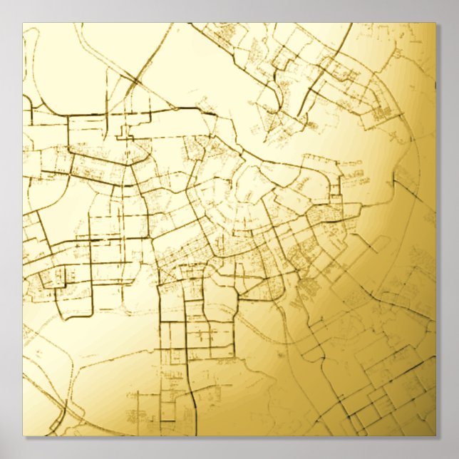 Impressions Dorure Carte cadeau moderne élégant Amsterdam, Pays-Bas (Recto)