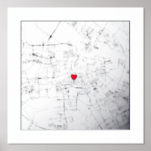 Impressions Dorure Carte d'Amsterdam, Pays-Bas Modern Elegant Cadeau