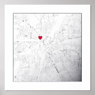 Impressions Dorure Carte de Munich, Allemagne Moderne élégant cadeau