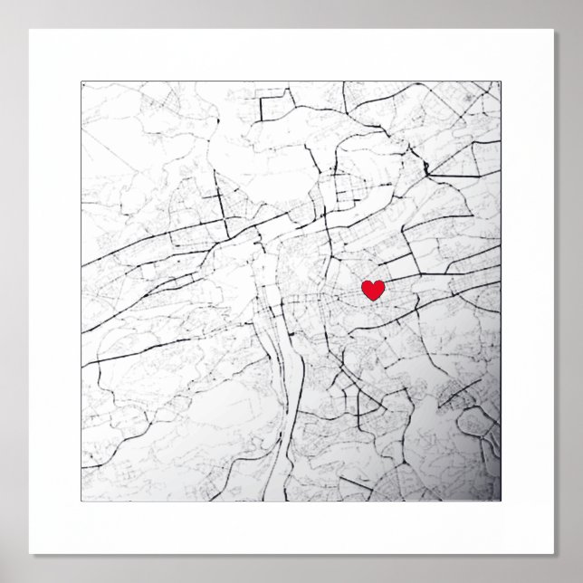 Impressions Dorure Carte de Prague, République tchèque Modern Elegant (Recto)