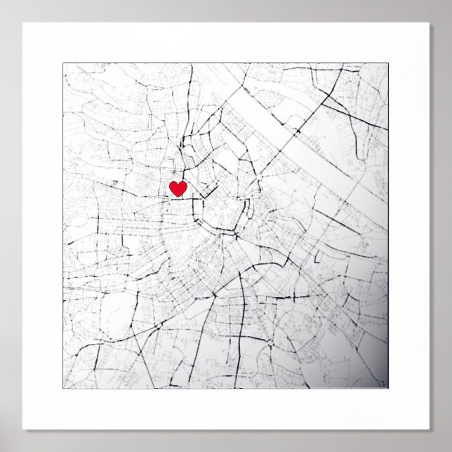 Impressions Dorure Carte de Vienne, Autriche Moderne élégant cadeau (Recto)