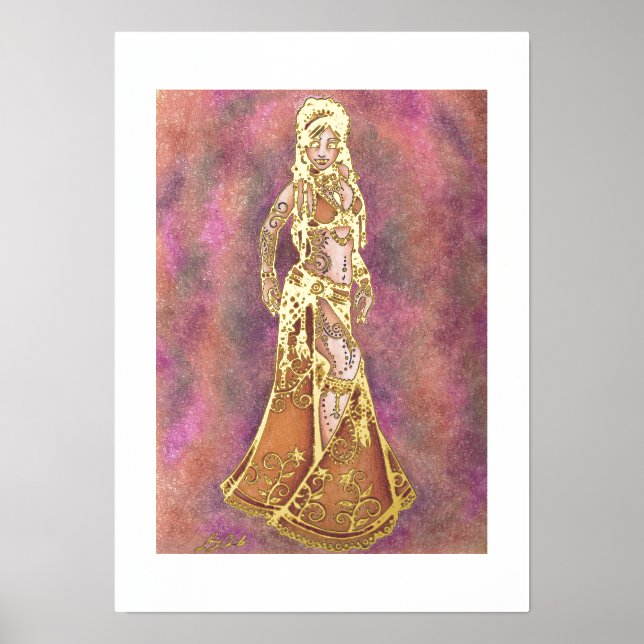 Impressions Dorure Cartes Capricorn Bellydancer (Recto)