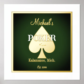 Impressions Dorure Cartes de poker élégantes avec accent de feuille m