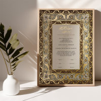 Cérémonie de Nikkah islamique d'or opulente