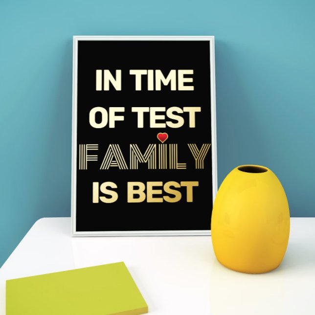 Impressions Dorure Citation de famille et or coeur rouge (Créateur téléchargé)