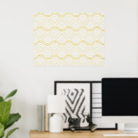 Classy Abstrait Art Déco Carré Motif Gold
