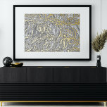 Impressions Dorure Classy Funky Gold Wavy Swirls Art Motif<br><div class="desc">Belle couleur contemporaine blanche, claire, moyenne et gris foncé, et véritable feuille d'or couleur rétro ondes géométriques abstraites et tourbillonne motif. Elégant, élégant et éclectique design minimaliste pour le décorateur artistique, le décorateur artistique, le populaire branché, le style rétro vintage ou l'abstrait amateur de motifs géométriques numériques. Associez ce design...</div>