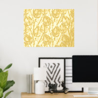 Classy Moderne Abstrait Feuille Art Motif Or