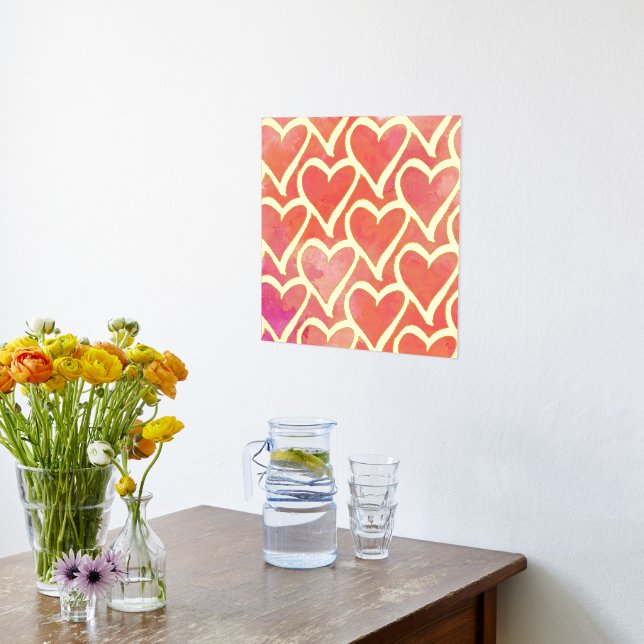 Impressions Dorure Coeurs Abstraits mignons rose (Couchage (Cuisine))