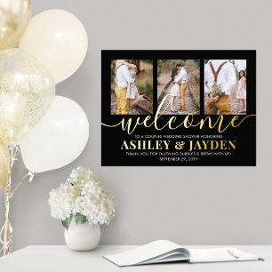 Impressions Dorure Couples Wedding shower Welcome Photo Black & Gold