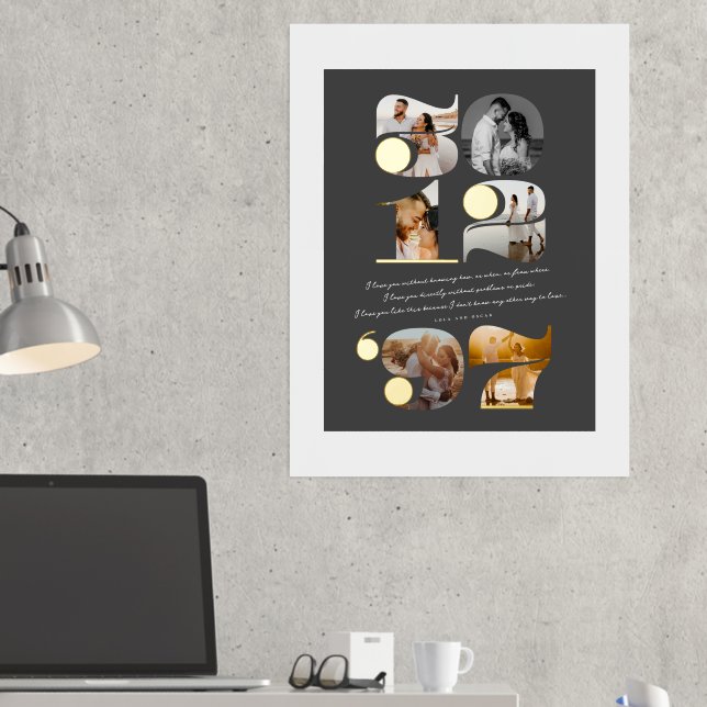 Impressions Dorure Date De Mariage Personnalisée Et Citation D'Amour  (In situ (Bureau 2))