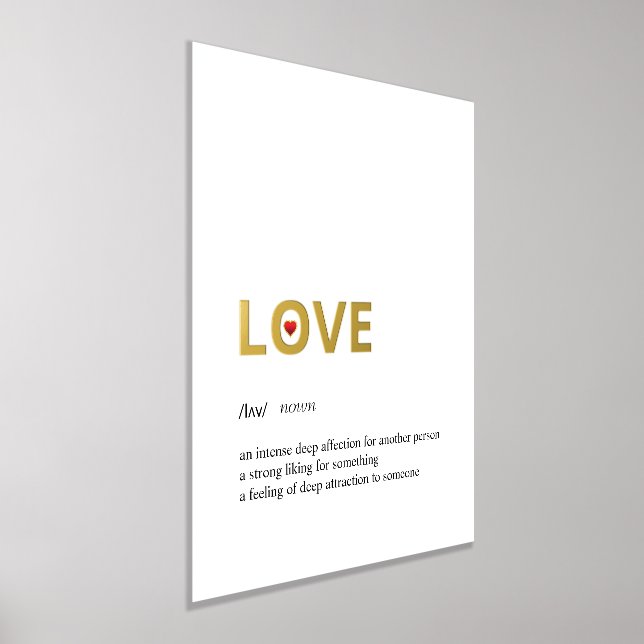 Impressions Dorure Définition de LOVE minimal blanc or (Poser)