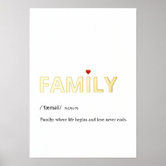 Impressions Dorure Définition moderne de FAMILLE minimaliste or blanc