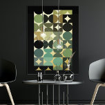 Impressions Dorure Demi-cercles Abstraits Fusion industrielle Art Or<br><div class="desc">Beau noir contemporain, brun foncé, gris, beige taupe, turquoise, vert olive, vrais cercles géométriques couleur feuille or et demi-cercles motif sur un arrière - plan blanc immaculé. Elégant, élégant et éclectique design minimaliste pour le décorateur artistique, le décorateur artistique, le populaire branché, le style rétro vintage ou l'abstrait amateur de...</div>