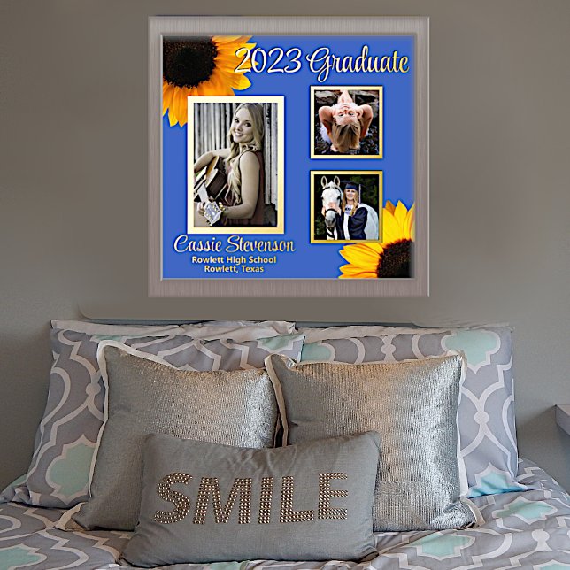 Impressions Dorure Diplôme de tournesol photo personnalisé (Créateur téléchargé)