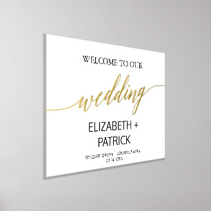 Impressions Dorure Elégant Gold Foil et Mariage noir Bienvenue