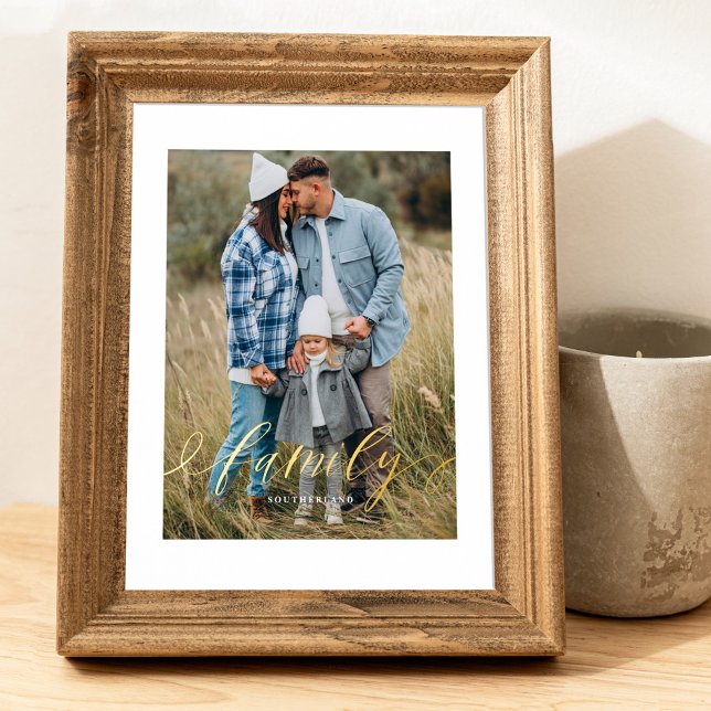 Impressions Dorure Élégant minimal de script de famille superposer ph (Créateur téléchargé)