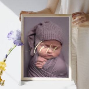 Impressions Dorure Élégant SCRIPT D'AMOUR DE PHOTO PERSONNALISÉ Real