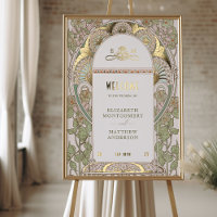 Élégante Affiche de bienvenue Art Nouveau