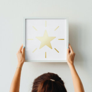 Impressions Dorure Élégante étoile brillante Real Gold