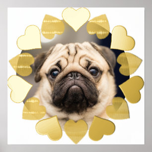 Impressions Dorure Élégante photo de coeur minimale