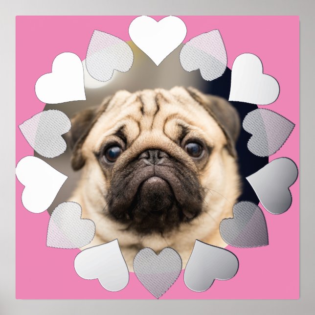 Impressions Dorure Élégante photo de coeur minimale (Recto)