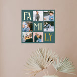 Impressions Dorure Family Chic Multi Photo Turquoise<br><div class="desc">Poster présente la fac de photo moderne et maman en papier.</div>