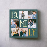 Impressions Dorure Family Chic Multi Photo Turquoise<br><div class="desc">Poster présente la fac de photo moderne et maman en papier.</div>