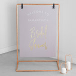 Impressions Dorure Fête des mariées de bienvenue de Script rose vif m<br><div class="desc">Script de calligraphie rose vif moderne Fête des mariées de bienvenue Real Gold Foil Imprimés Poster</div>