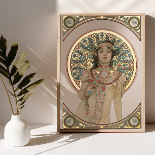 Impressions Dorure Fête Mucha Art Nouveau Champagne vintage