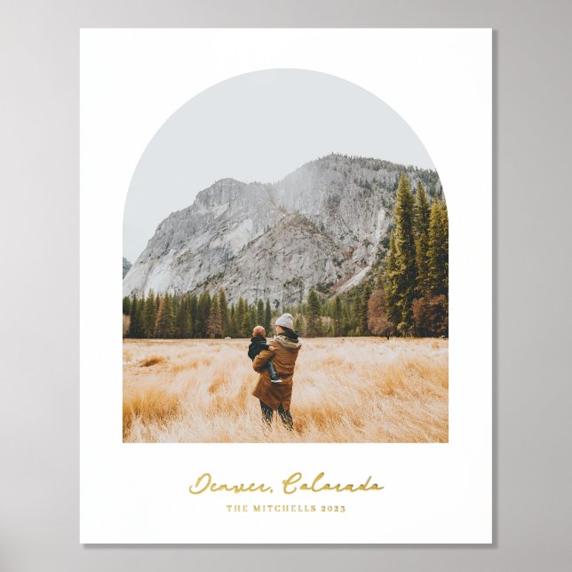 Impressions Dorure Fiole d'or personnalisée Nom de famille et photo (Recto)