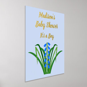 Impressions Dorure Fleurs de Jacinthe Baby Boy Fête de Naissance de P