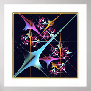 Impressions Dorure Floral rose moderne Art Abstrait Couleur Motif #01