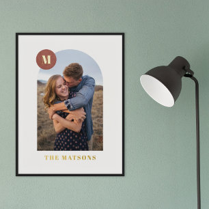 Impressions Dorure Fond Moderne Monogramme Armature Photo Art Imprime