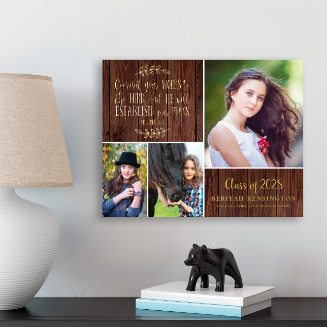 Impressions Dorure Graduation chrétienne Bible Verse Graduation (Créateur téléchargé)