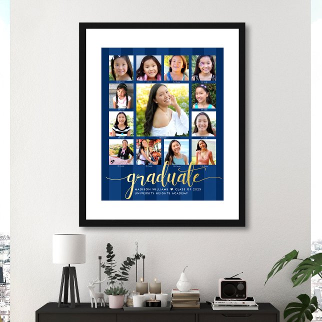 Impressions Dorure Gradué de la Marine K-12 Script Photo Collage Real (Créateur téléchargé)