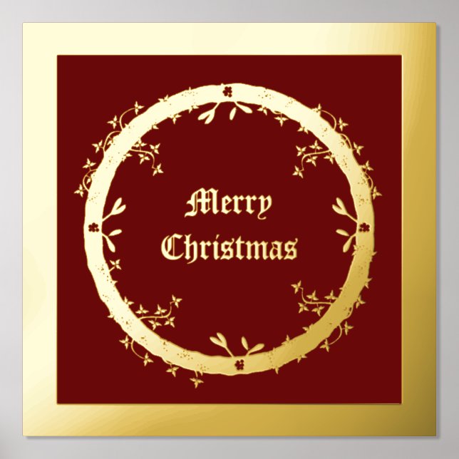 Impressions Dorure Guirlande de Noël gothique personnalisée (Recto)